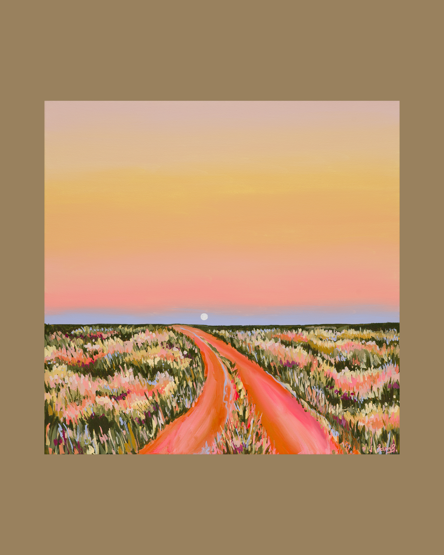 'Wildflower Road' Framed 40x40cm Print
