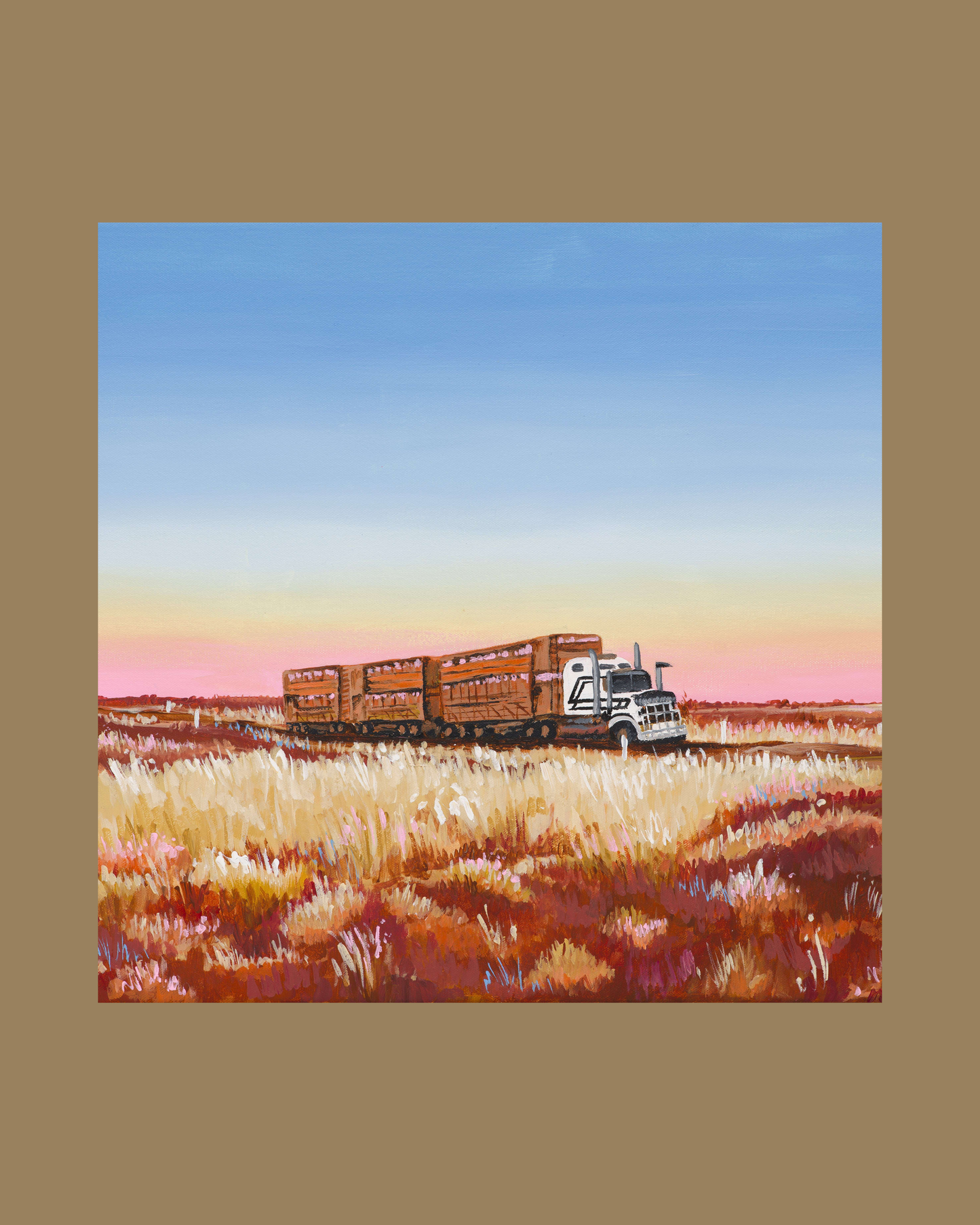 'Heart like a Truck' Framed 40x40cm Print