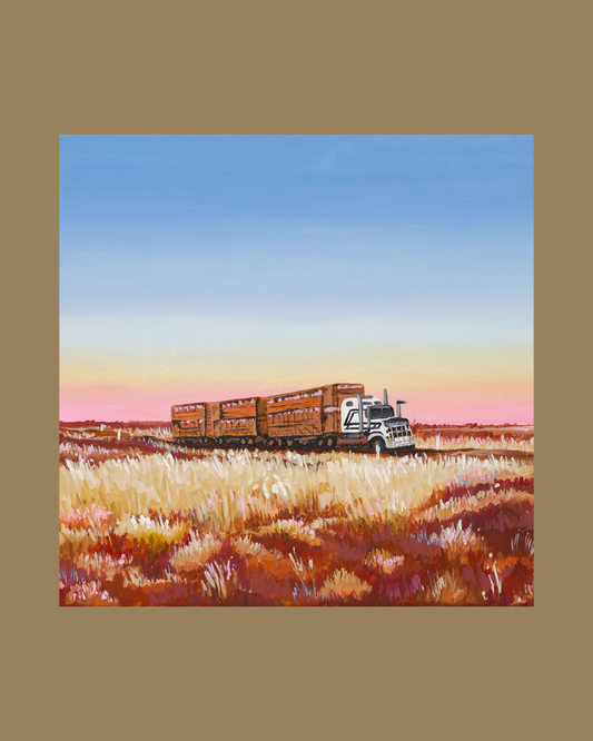 'Heart like a Truck' Framed 40x40cm Print