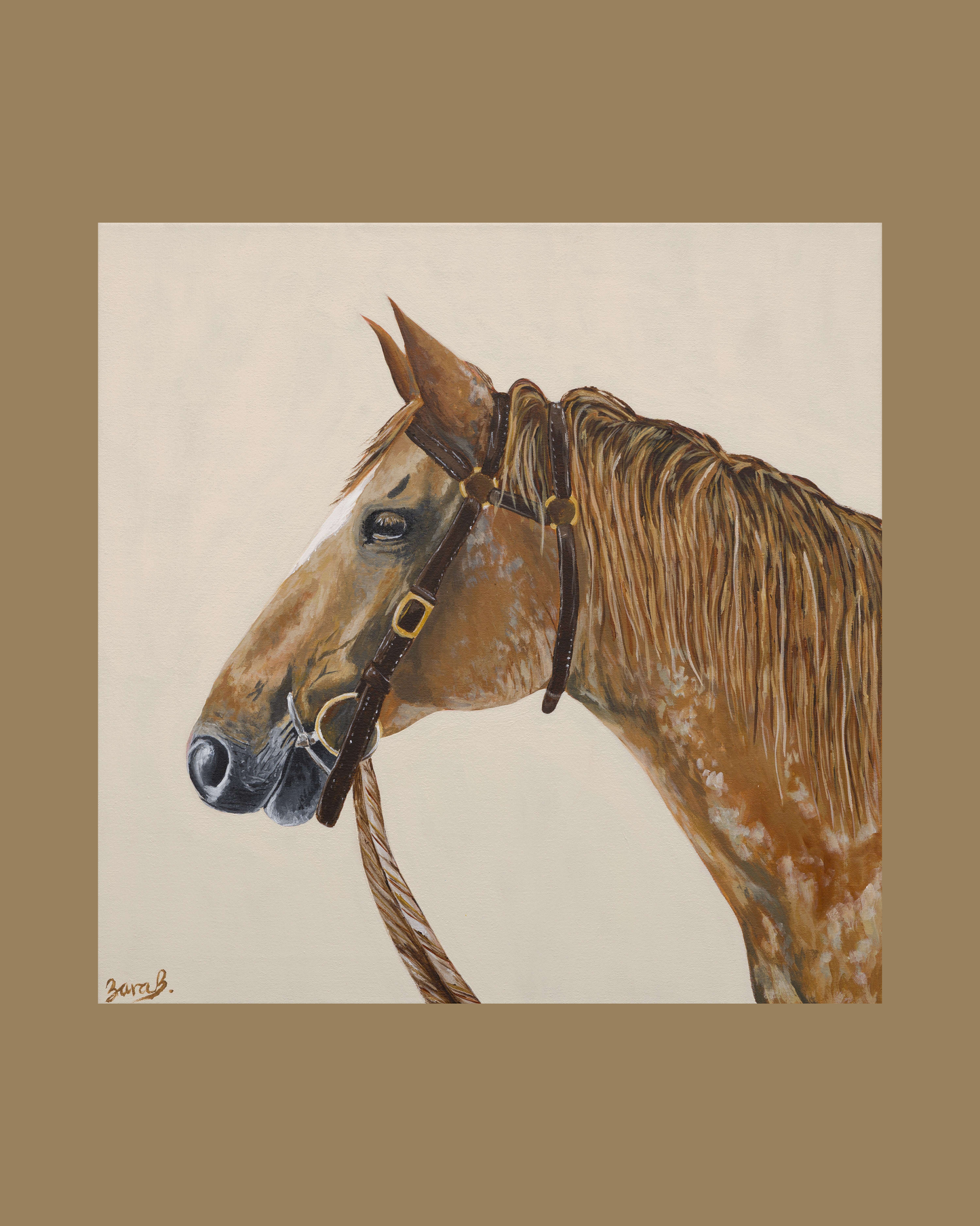 'Leave Him in the Longyard' Framed 40x40cm Print