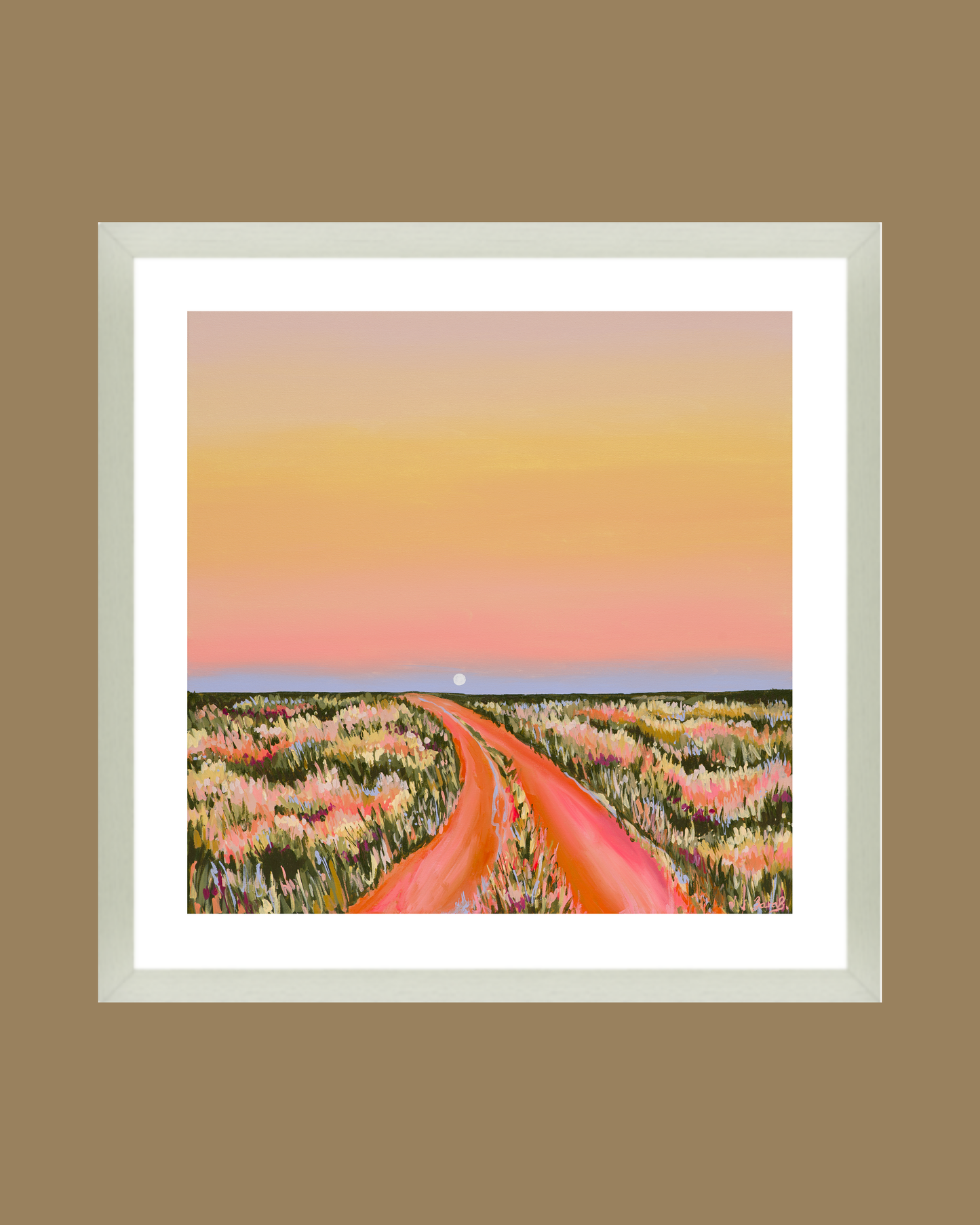 'Wildflower Road' Framed 40x40cm Print