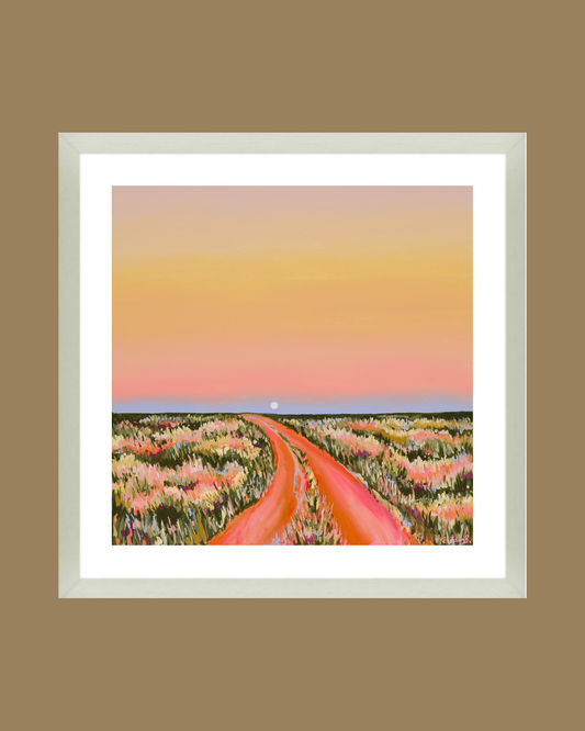 'Wildflower Road' Framed 40x40cm Print