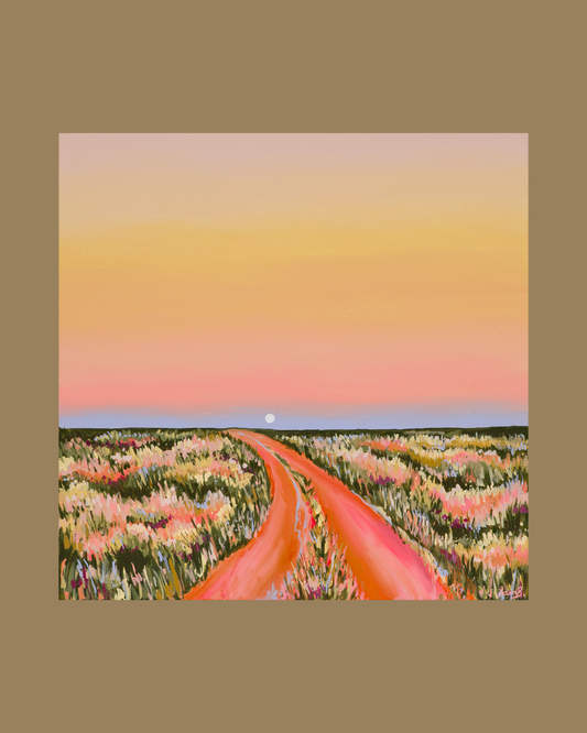 'Wildflower Road' Framed 40x40cm Print