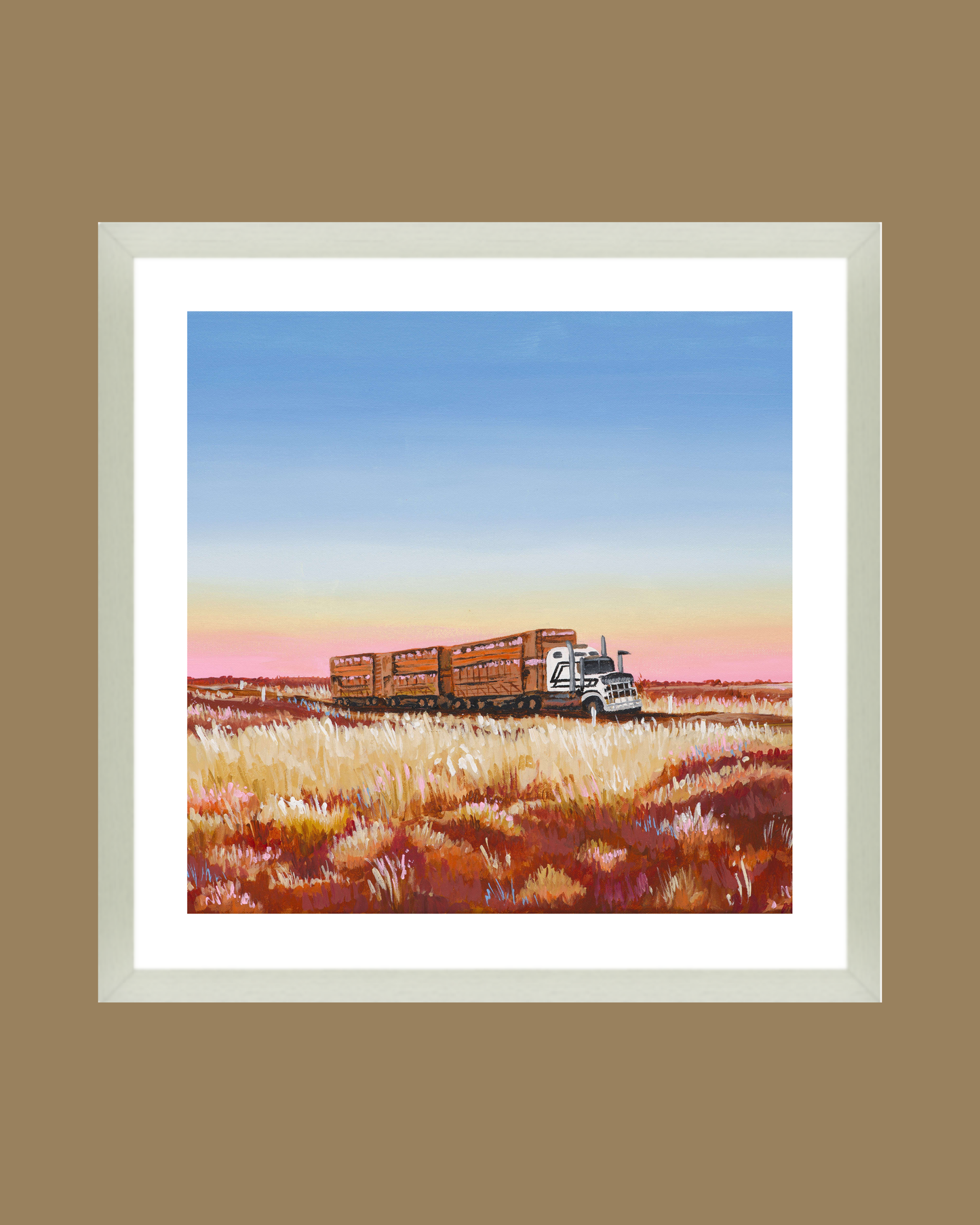 'Heart like a Truck' Framed 40x40cm Print
