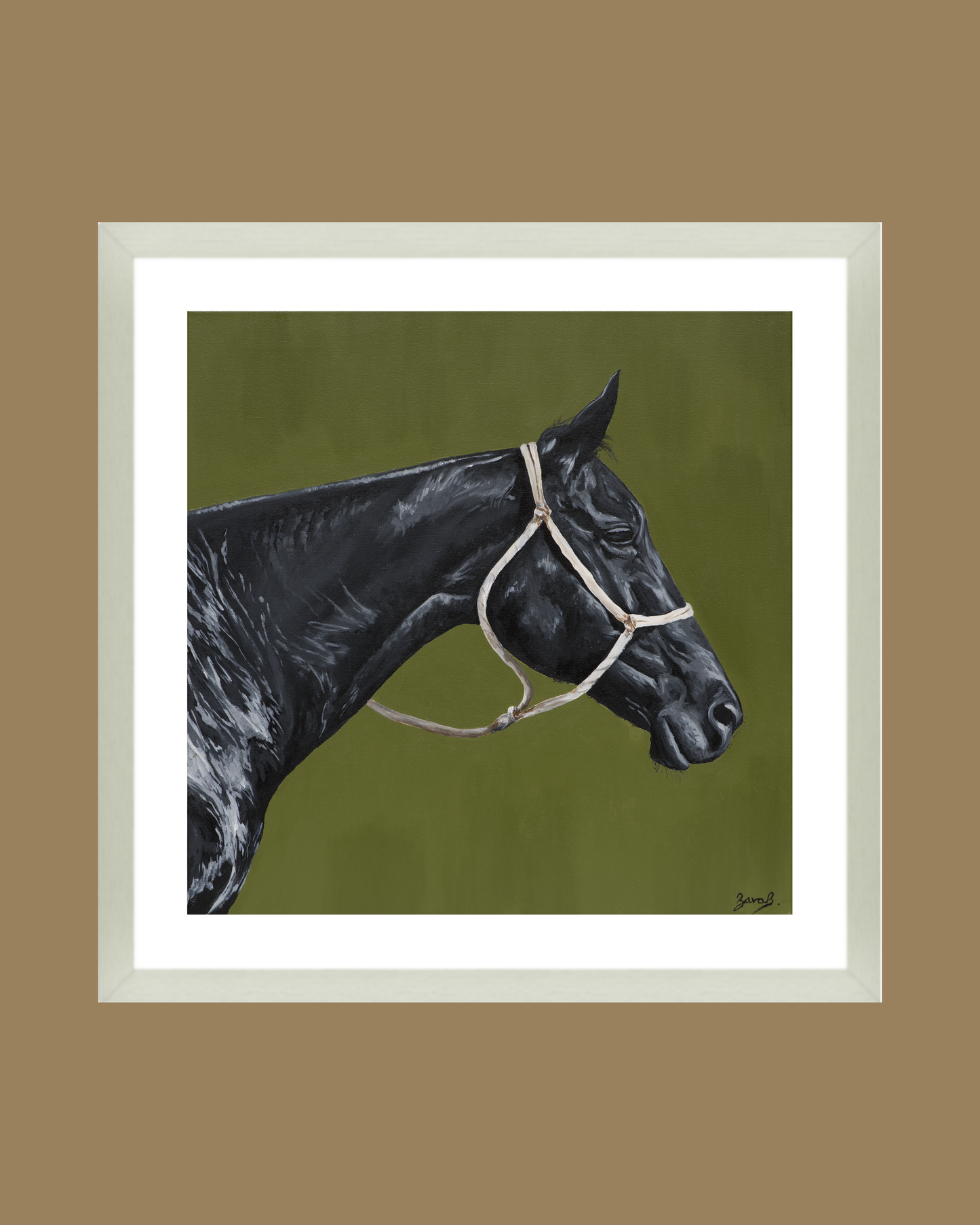 'Horse Worth A Thousand Pounds' Framed 40x40cm Print
