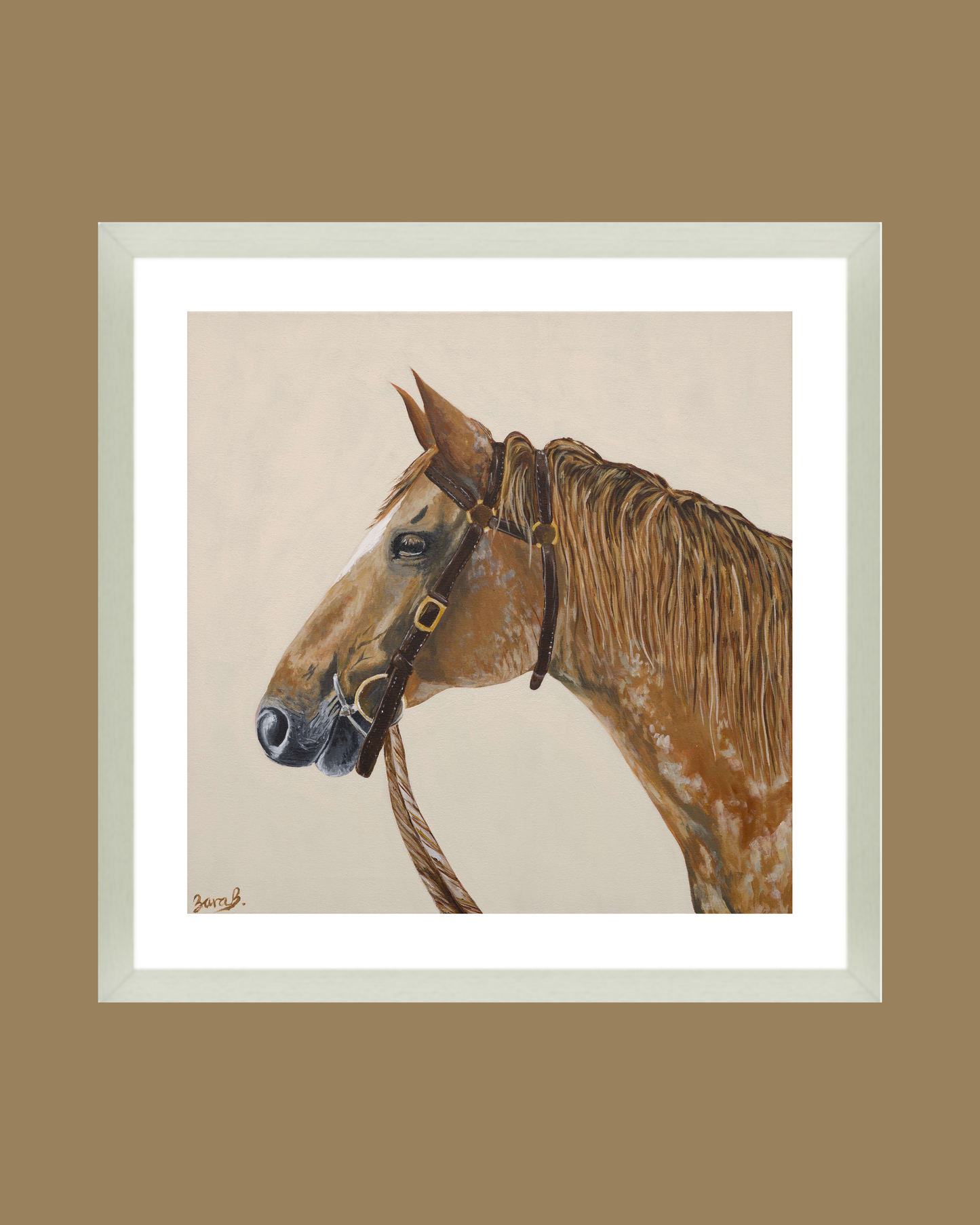 'Leave Him in the Longyard' Framed 40x40cm Print